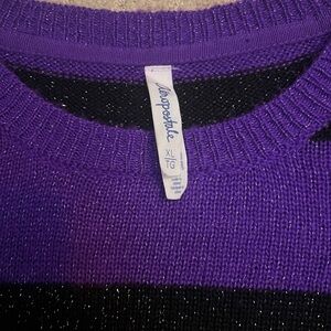 Y2K Aeropostale Vibrant Purple and Black Knit